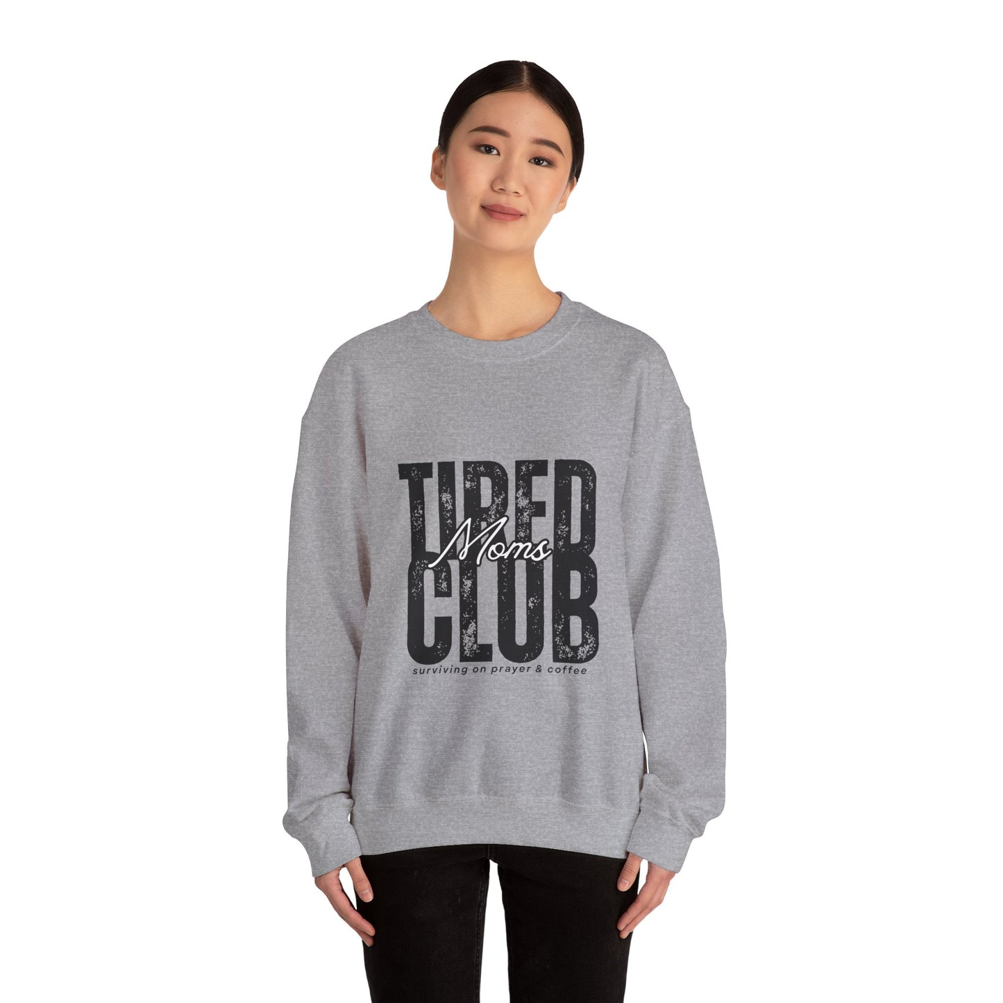 Tired Moms Club Sweatshirt - Cozy Gift for Coffee Lovers, Mothers Day, New Mom, Lounge Wear, Relaxing Outfit