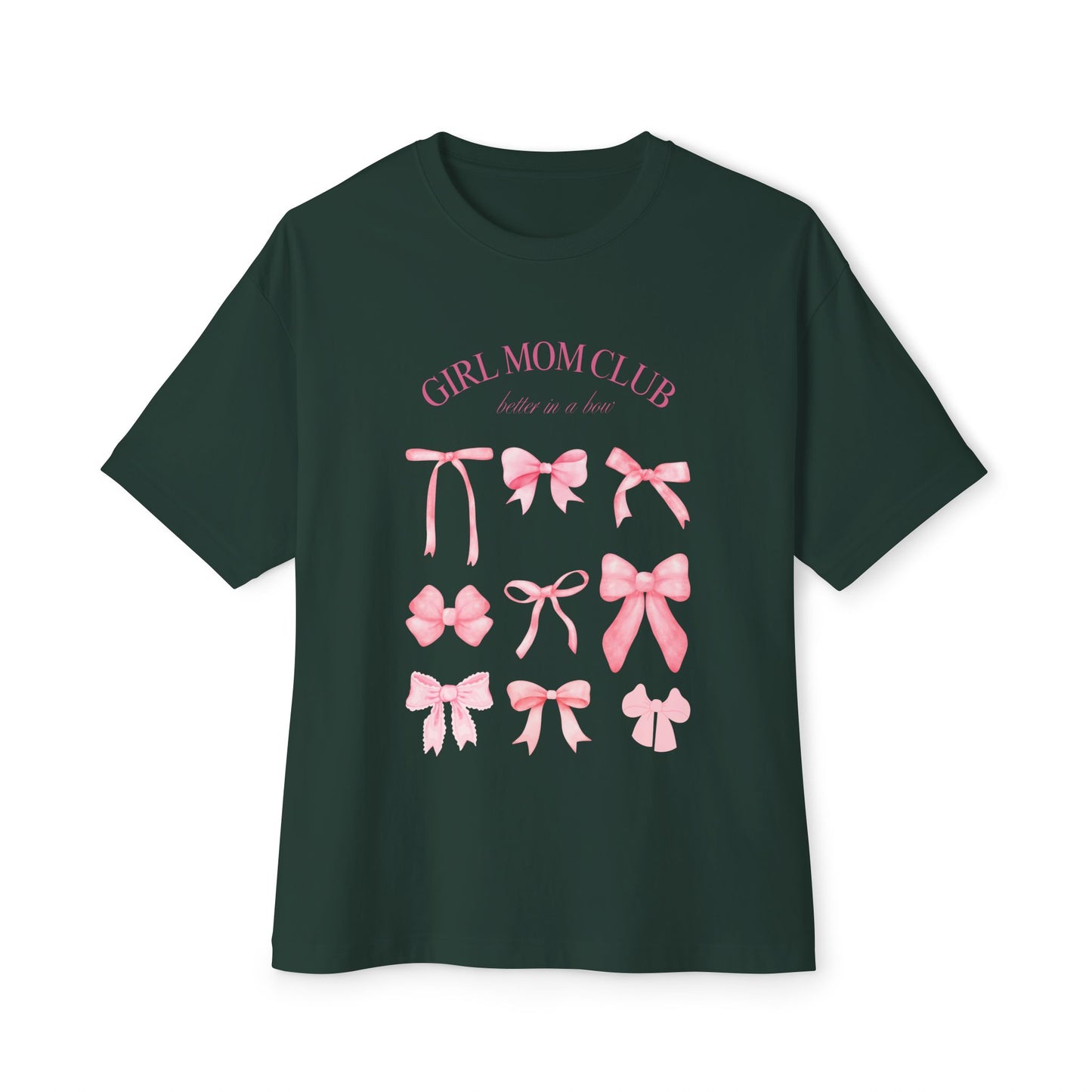 Girl Mom Club Graphic Unisex Oversized Tee, Girly Casual Wear, Cute Gift for Her, Spring/Summer Fashion, Relaxed Fit Top