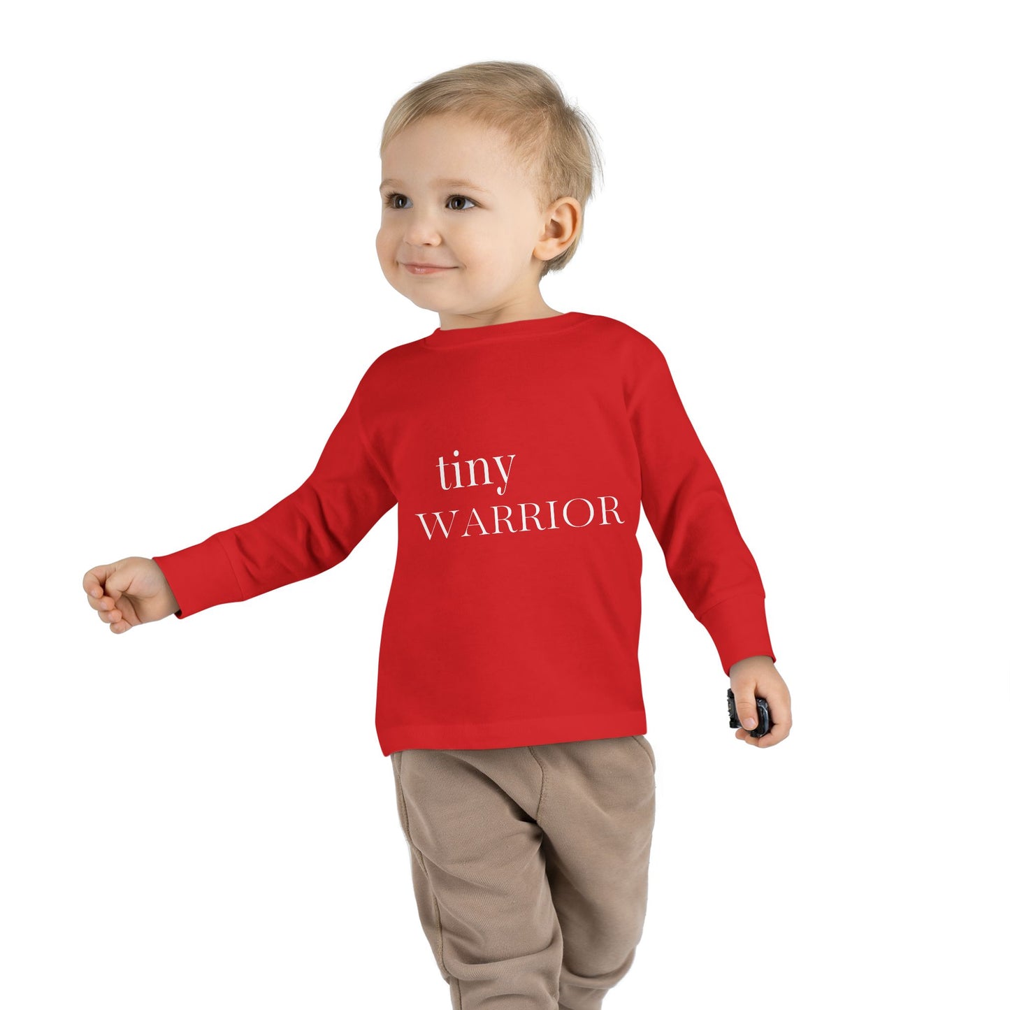 Tiny Warrior for Jesus Toddler Long Sleeve Tee