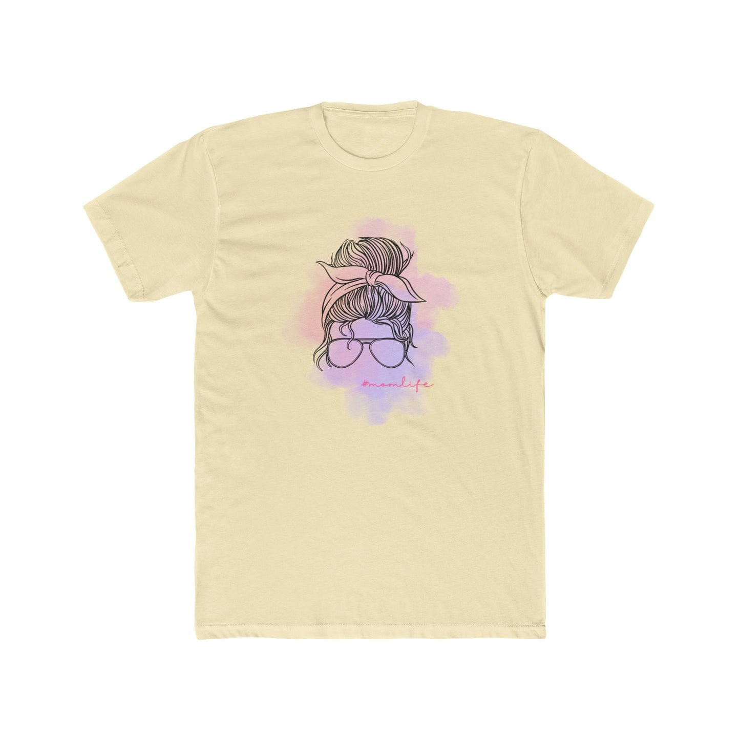 Messy bun Mom Life Stylish Graphic Tee Shirt for Her, Gift for Moms, Casual Look Tee, Trendy Cotton Top, Everyday Wear, Birthday Gift Idea