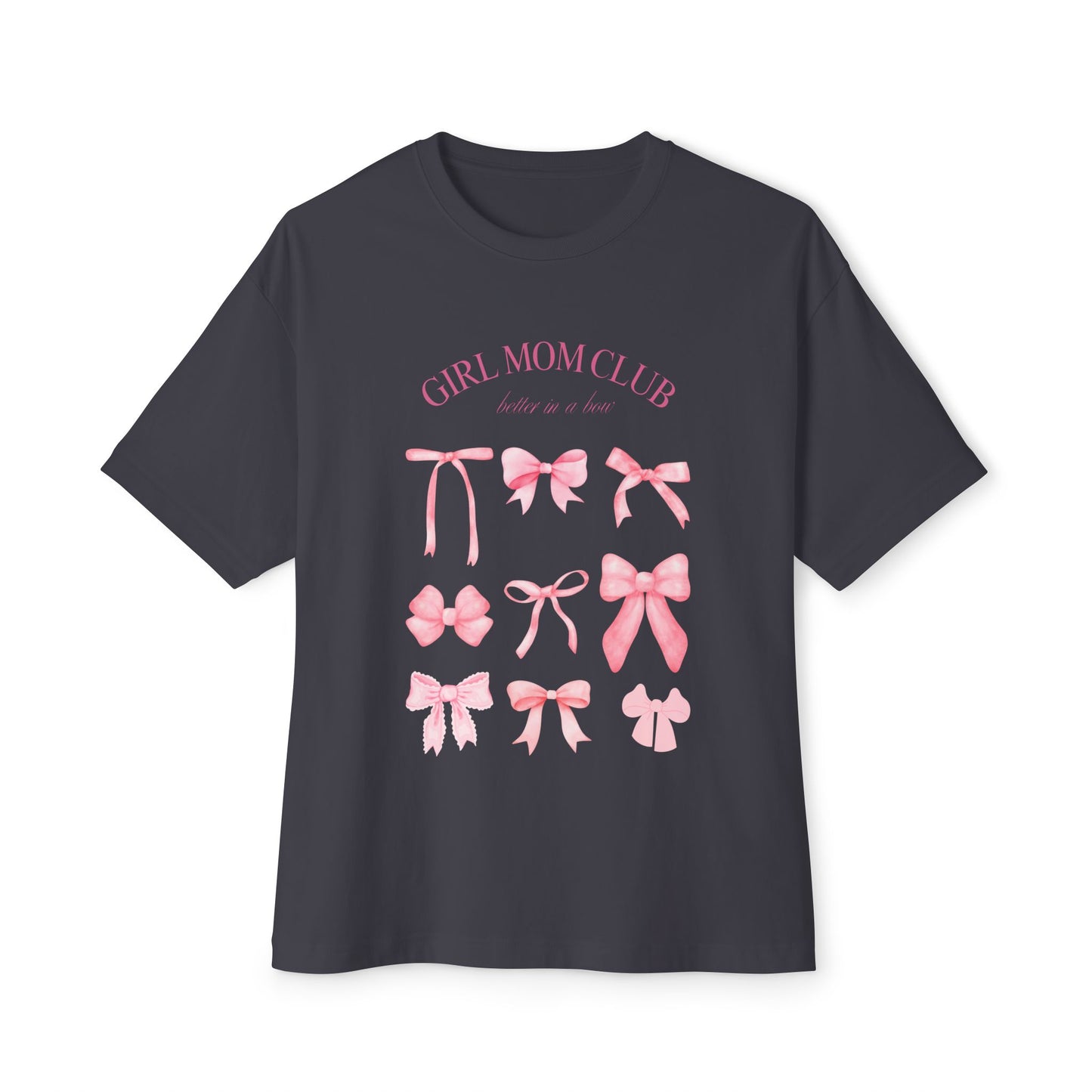 Girl Mom Club Graphic Unisex Oversized Tee, Girly Casual Wear, Cute Gift for Her, Spring/Summer Fashion, Relaxed Fit Top