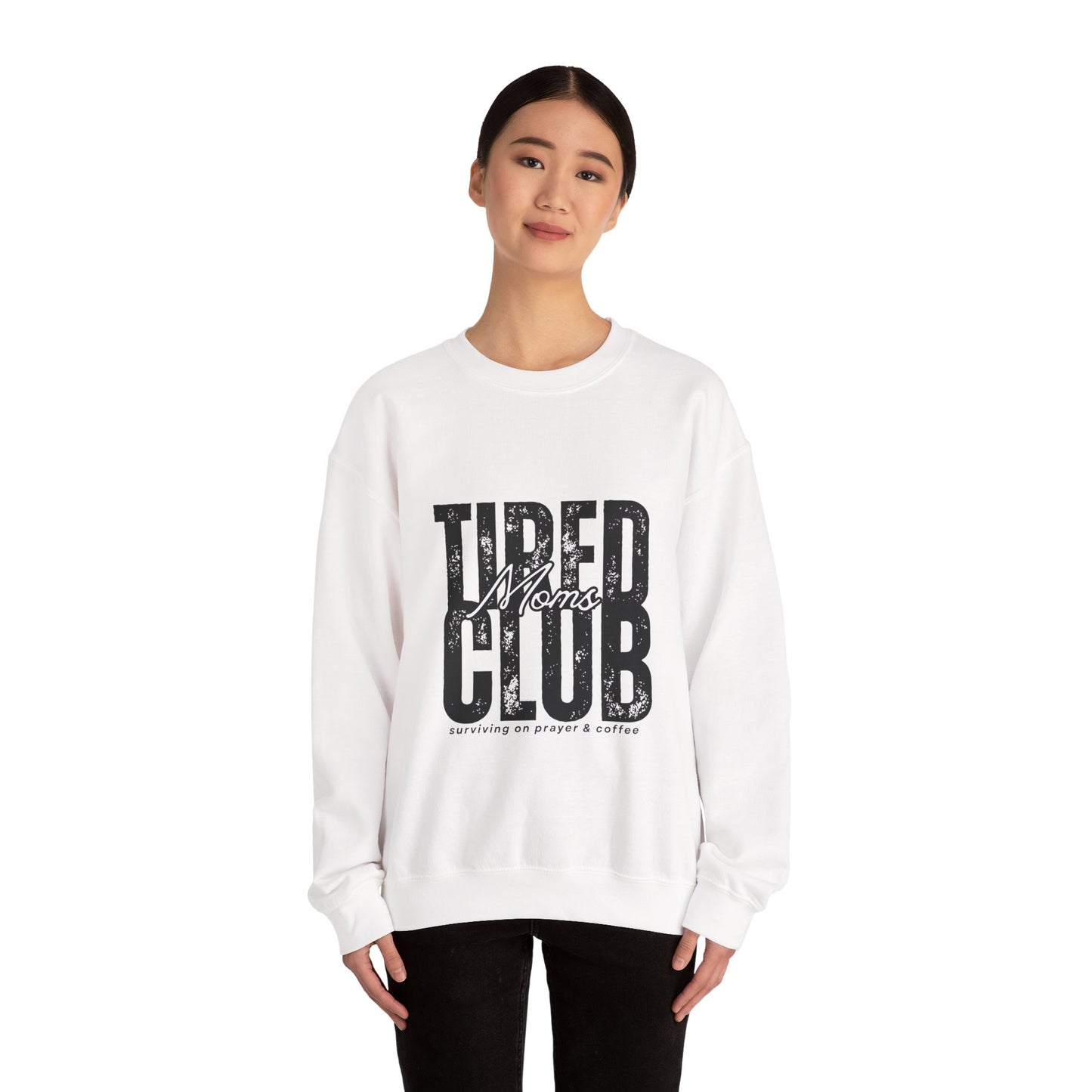 Tired Moms Club Sweatshirt - Cozy Gift for Coffee Lovers, Mothers Day, New Mom, Lounge Wear, Relaxing Outfit