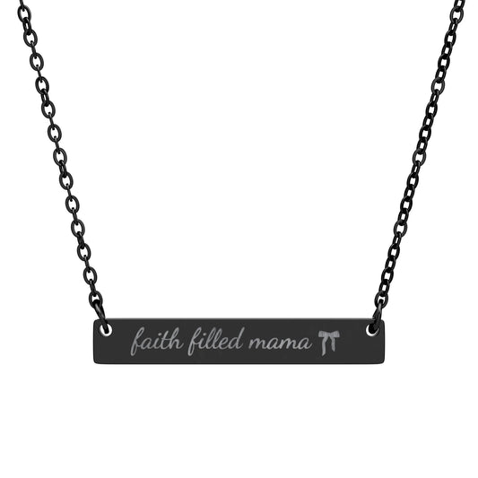 Engravable Horizontal Bar Necklace — Personalized Jewelry