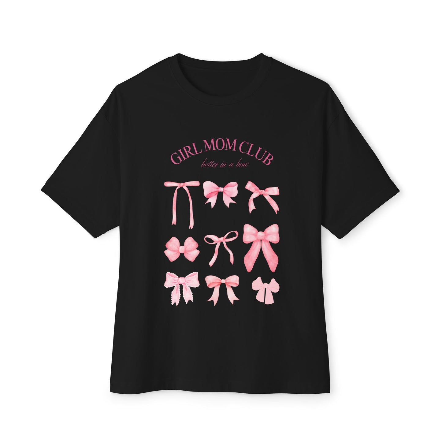 Girl Mom Club Graphic Unisex Oversized Tee, Girly Casual Wear, Cute Gift for Her, Spring/Summer Fashion, Relaxed Fit Top