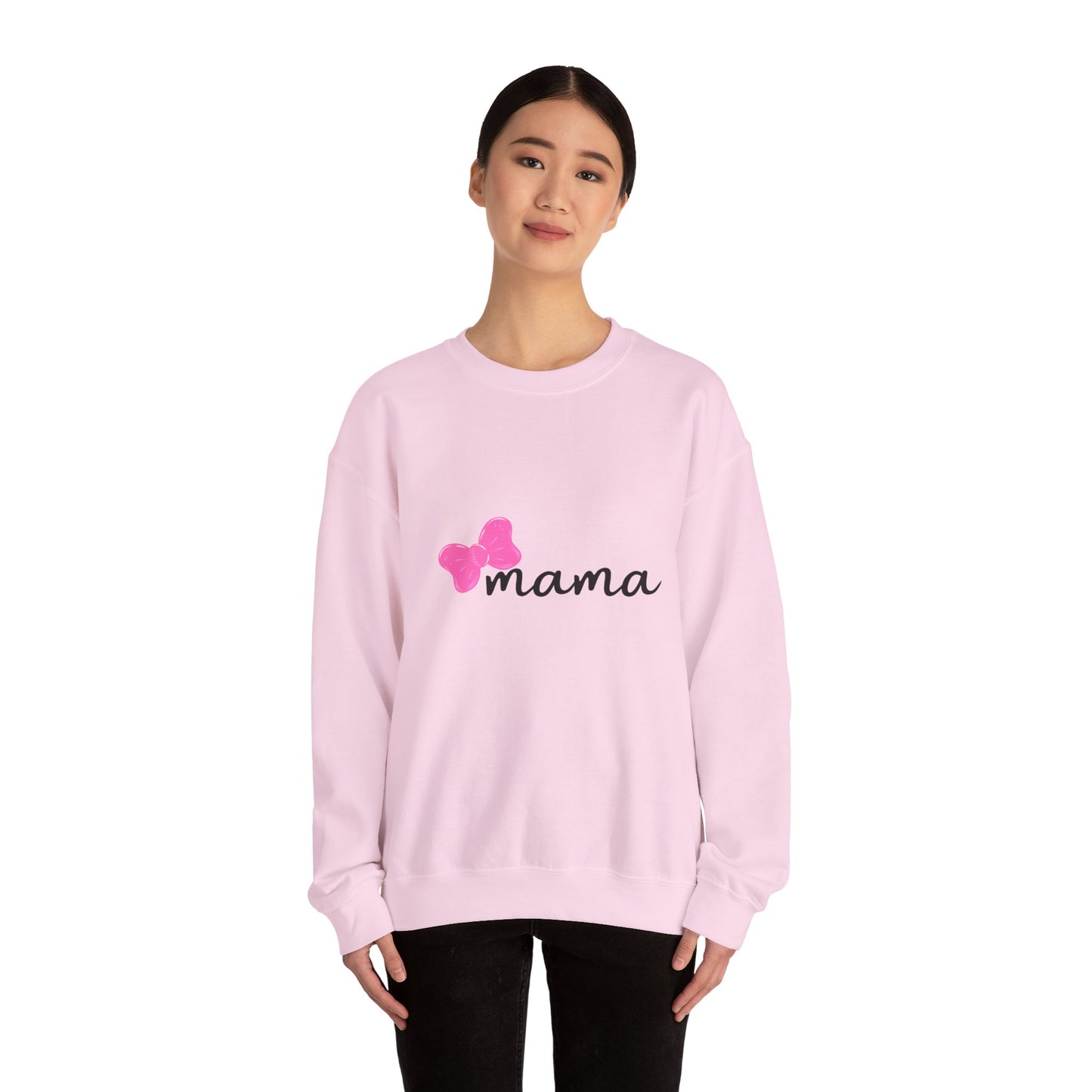 Pink Bow Mama Matching Crewneck Sweatshirt