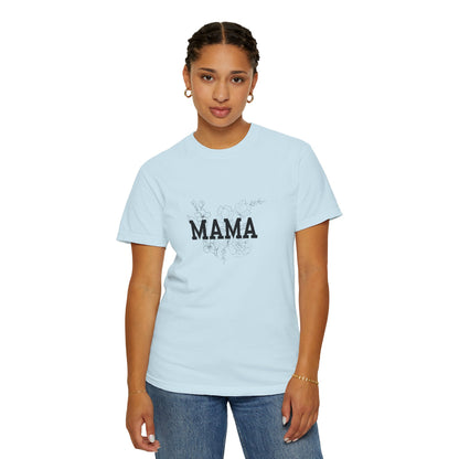 Mama Floral T‑Shirt — Distressed Script Mom Tee for Mother's Day