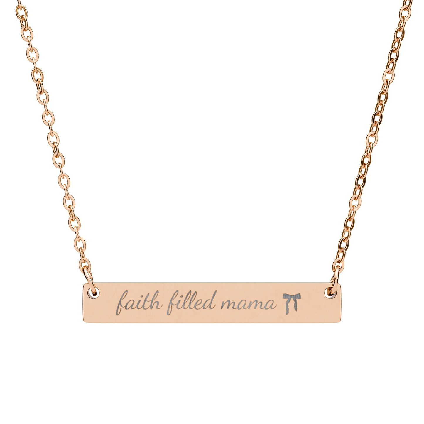 Engravable Horizontal Bar Necklace — Personalized Jewelry