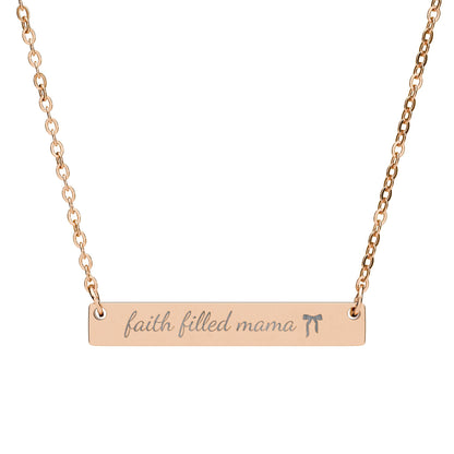 Engravable Horizontal Bar Necklace — Personalized Jewelry