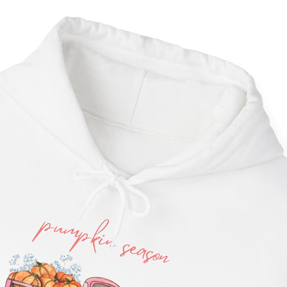 Pumpkin Season Hoodie with Vintage Truck Design | Fall Sweatshirt