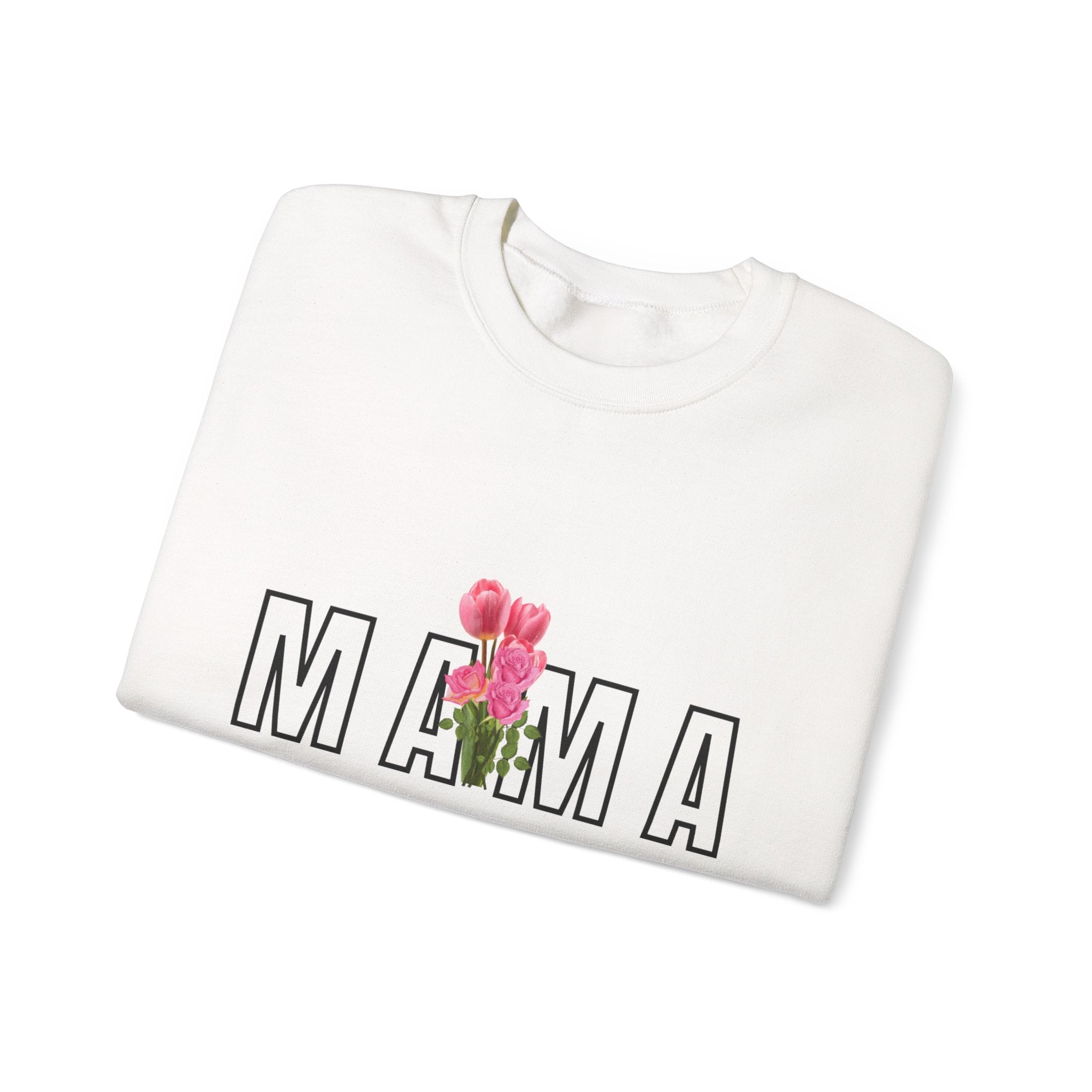 Amy Marie Mama Floral Crewneck Sweatshirt — Mom Gift for Mother's Day