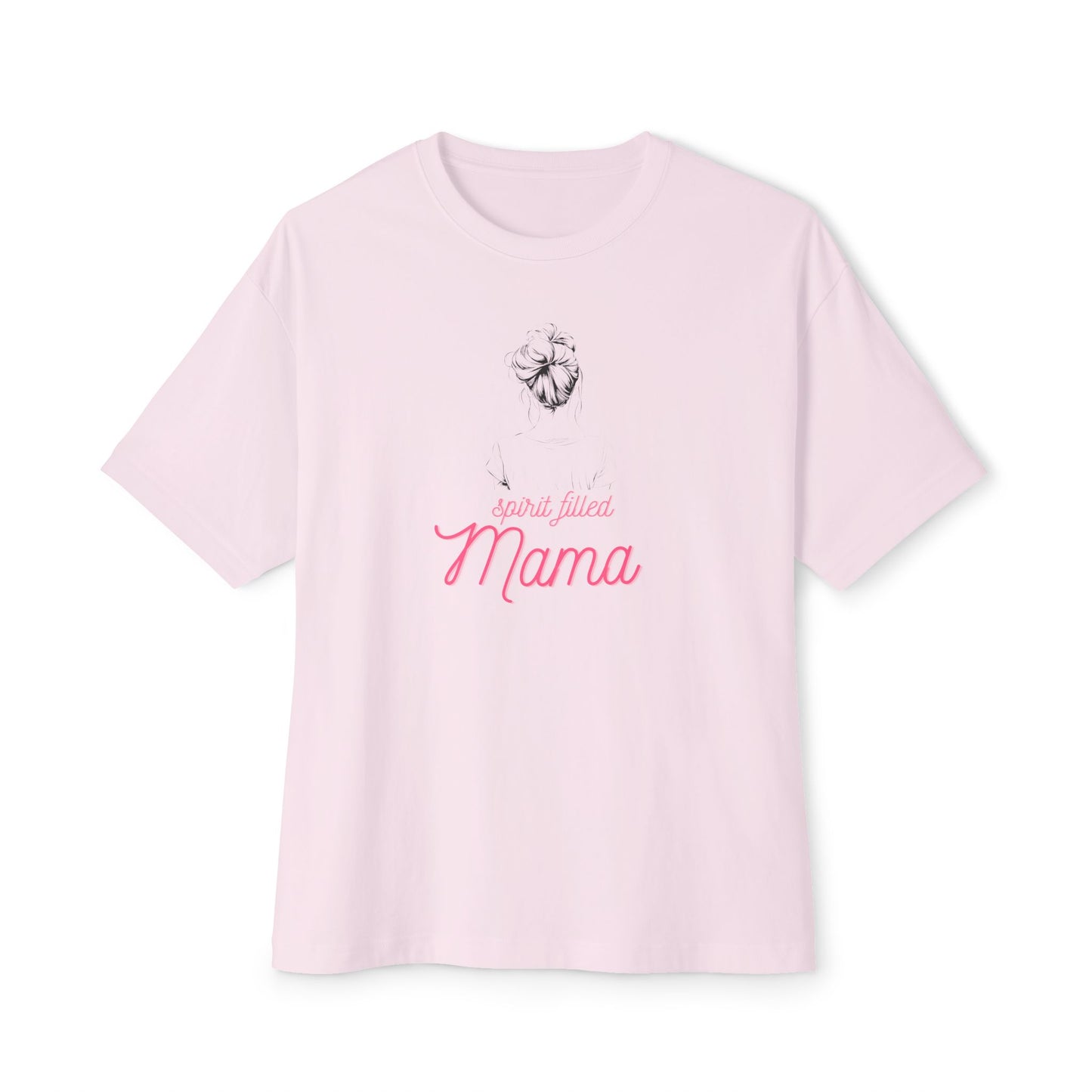 Spirit Filled Mama Tee — Oversized Boxy Women's Christian Shirt