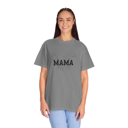 Mama Floral T‑Shirt — Distressed Script Mom Tee for Mother's Day