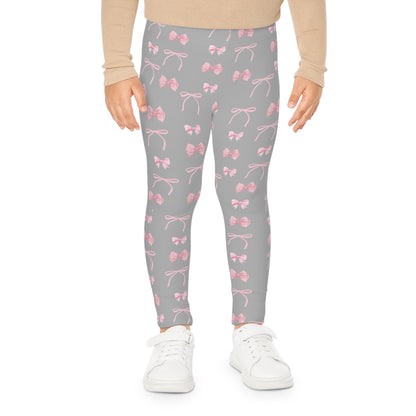 Pink Bows Girly Little Kids Leggings