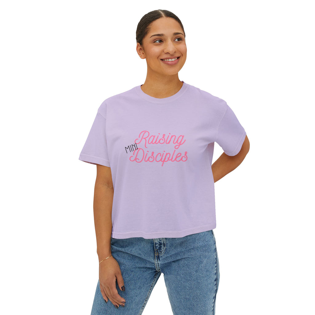 Raising Mini Disciples Women's Boxy Tee —Christian Mom Shirt