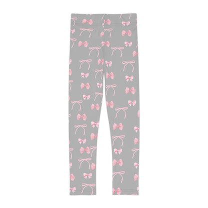 Pink Bows Girly Little Kids Leggings