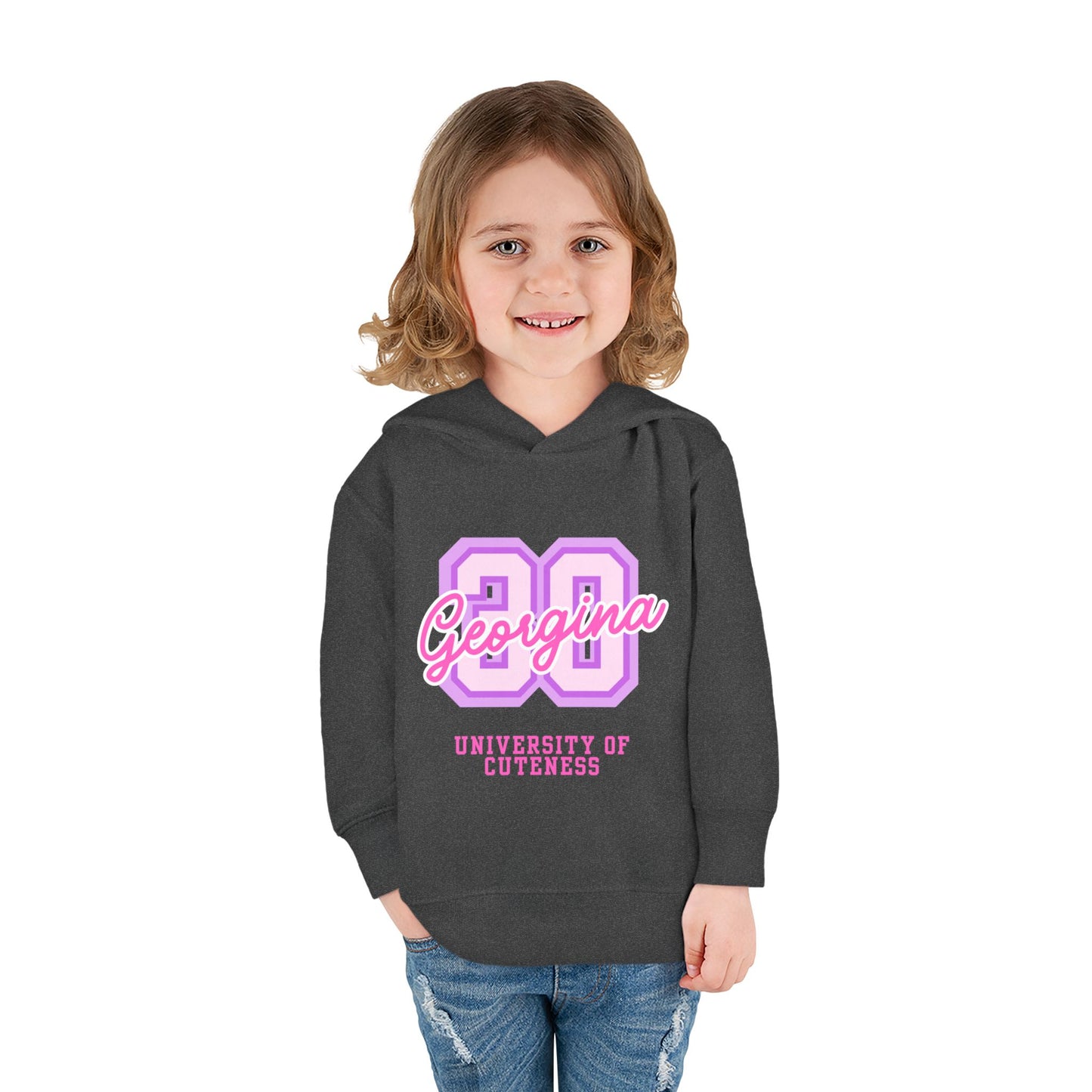 University of Cuteness Toddler Pullover Fleece Hoodie, Cute Kids Hoodie, Personalized Baby Sweatshirt, Toddler Gift, Cozy Kids Clothing