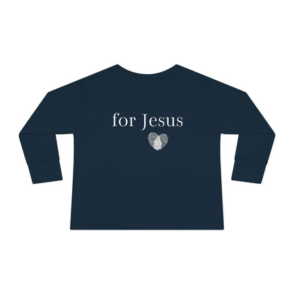 Tiny Warrior for Jesus Toddler Long Sleeve Tee