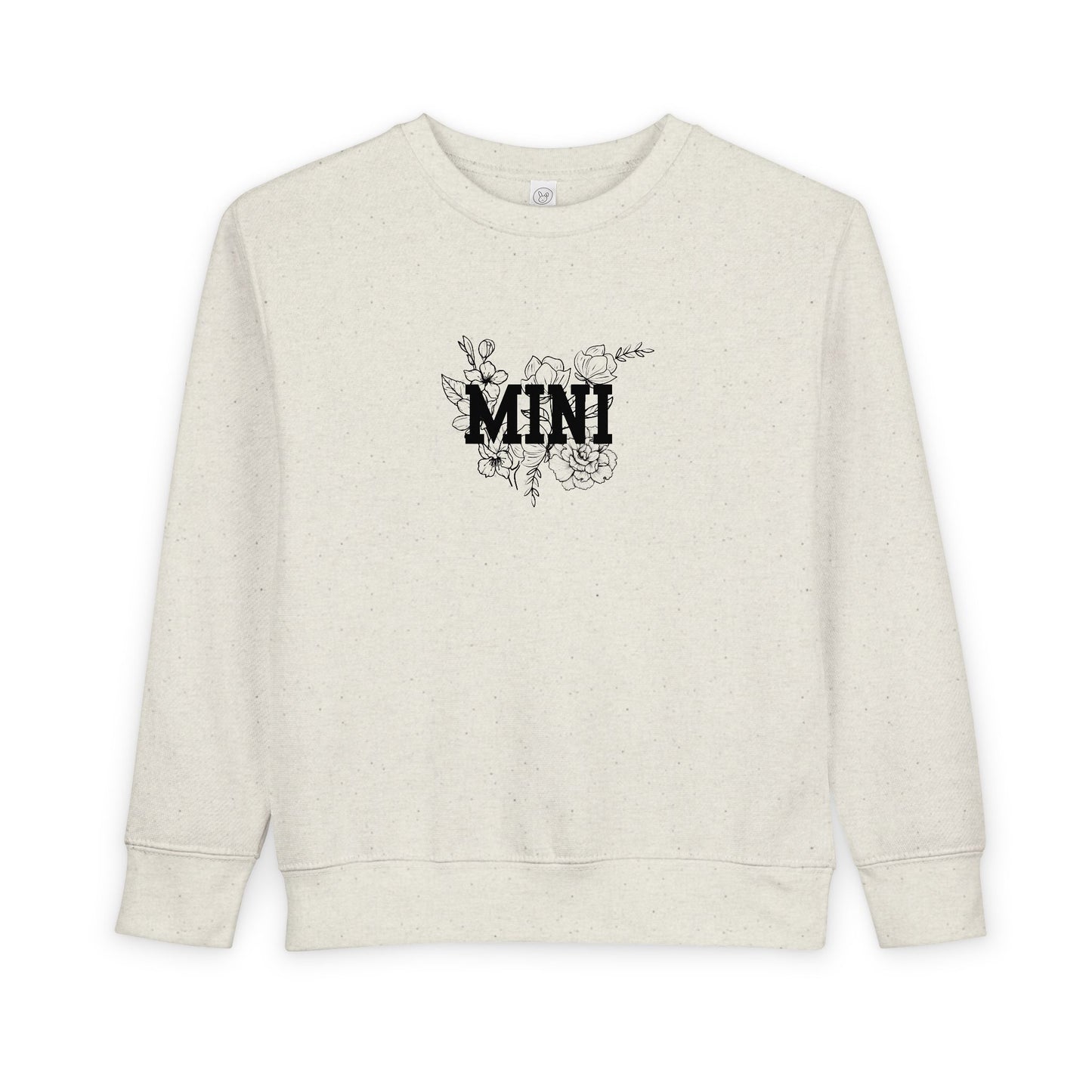 Mini Floral Toddler Sweatshirt — Cute 'MINI' Graphic Pullover for Kids