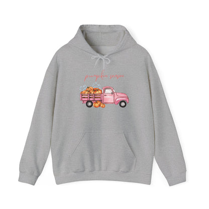 Pumpkin Season Hoodie with Vintage Truck Design | Fall Sweatshirt