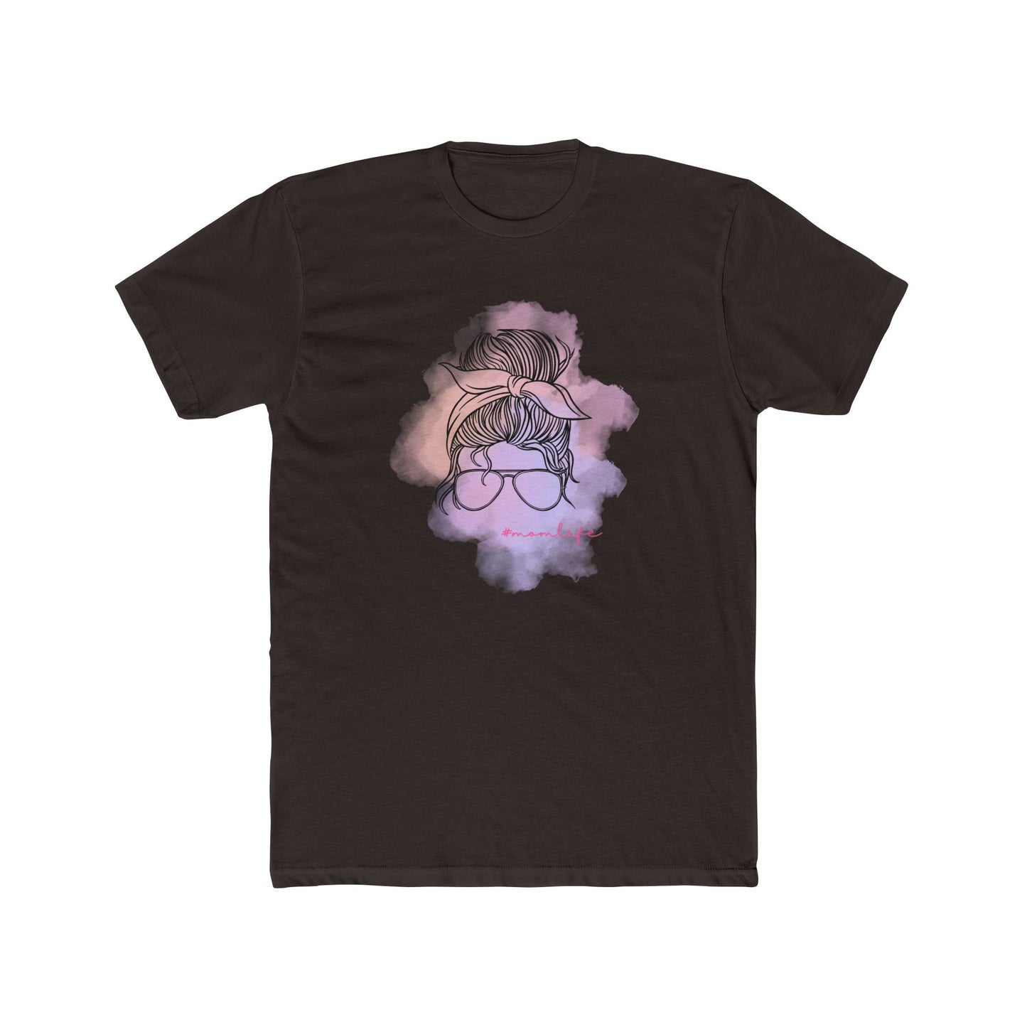 Messy bun Mom Life Stylish Graphic Tee Shirt for Her, Gift for Moms, Casual Look Tee, Trendy Cotton Top, Everyday Wear, Birthday Gift Idea