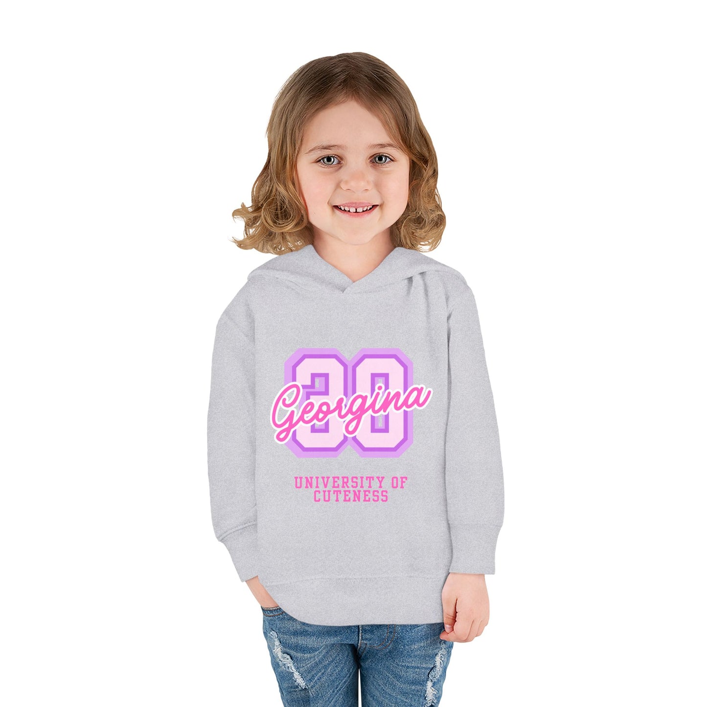 University of Cuteness Toddler Pullover Fleece Hoodie, Cute Kids Hoodie, Personalized Baby Sweatshirt, Toddler Gift, Cozy Kids Clothing