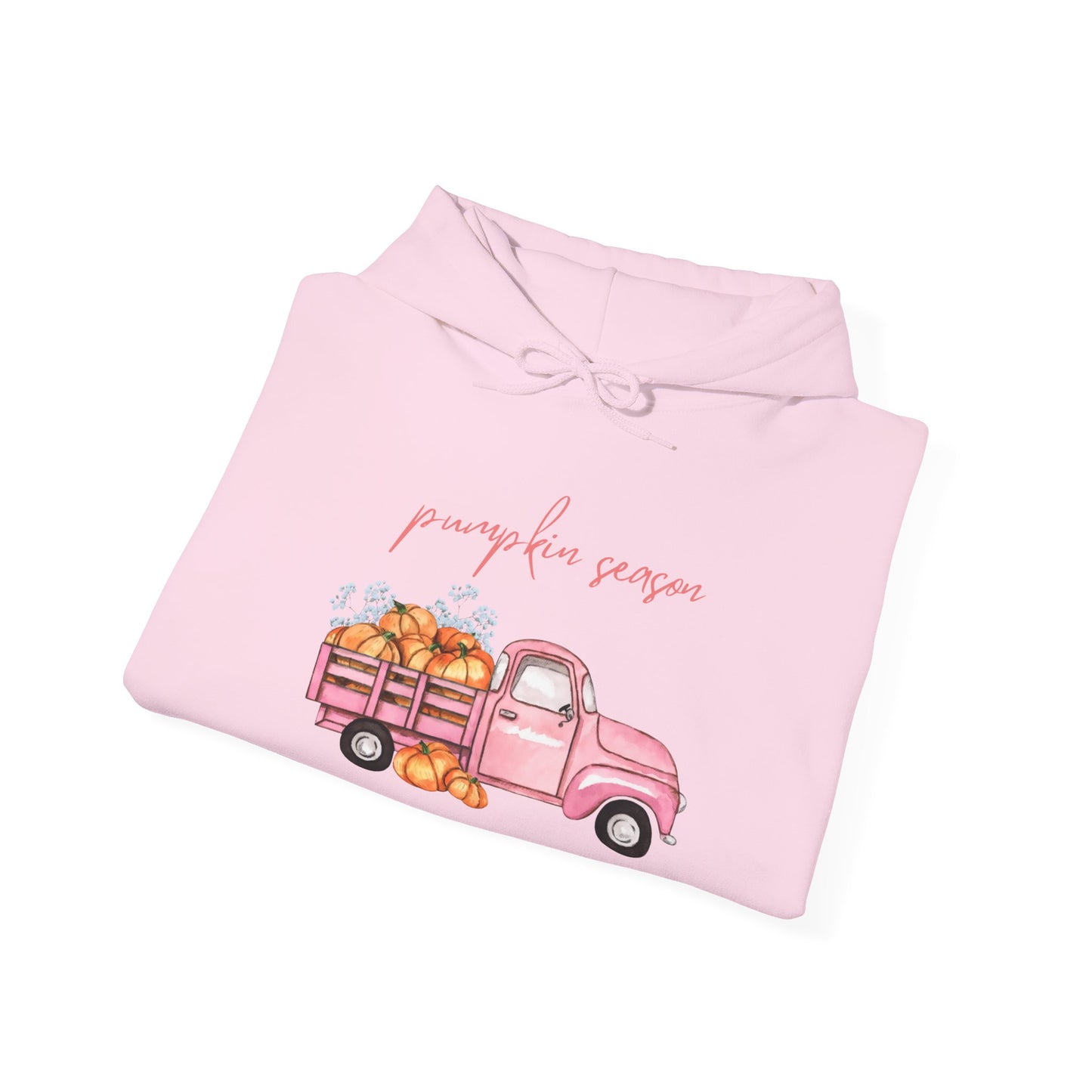 Pumpkin Season Hoodie with Vintage Truck Design | Fall Sweatshirt