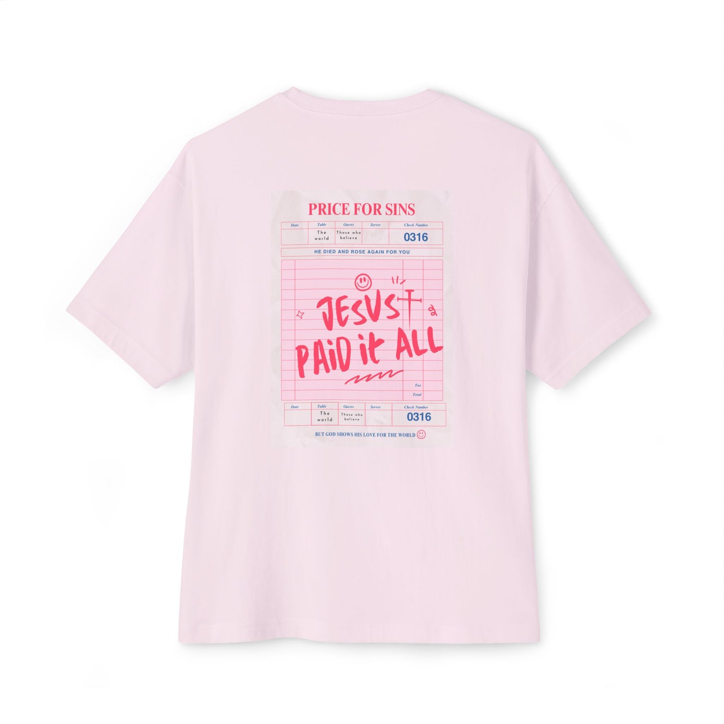 Jesus Paid in Full Oversized Boxy Tee