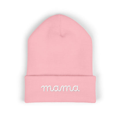Mama Embroidered Cuffed Beanie