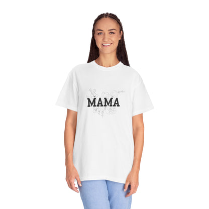 Mama Floral T‑Shirt — Distressed Script Mom Tee for Mother's Day