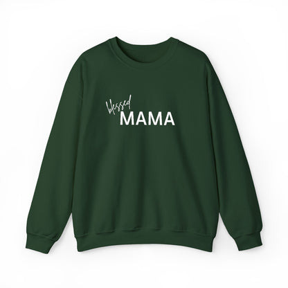 Embroidered Blessed Mama Crewneck Sweatshirt