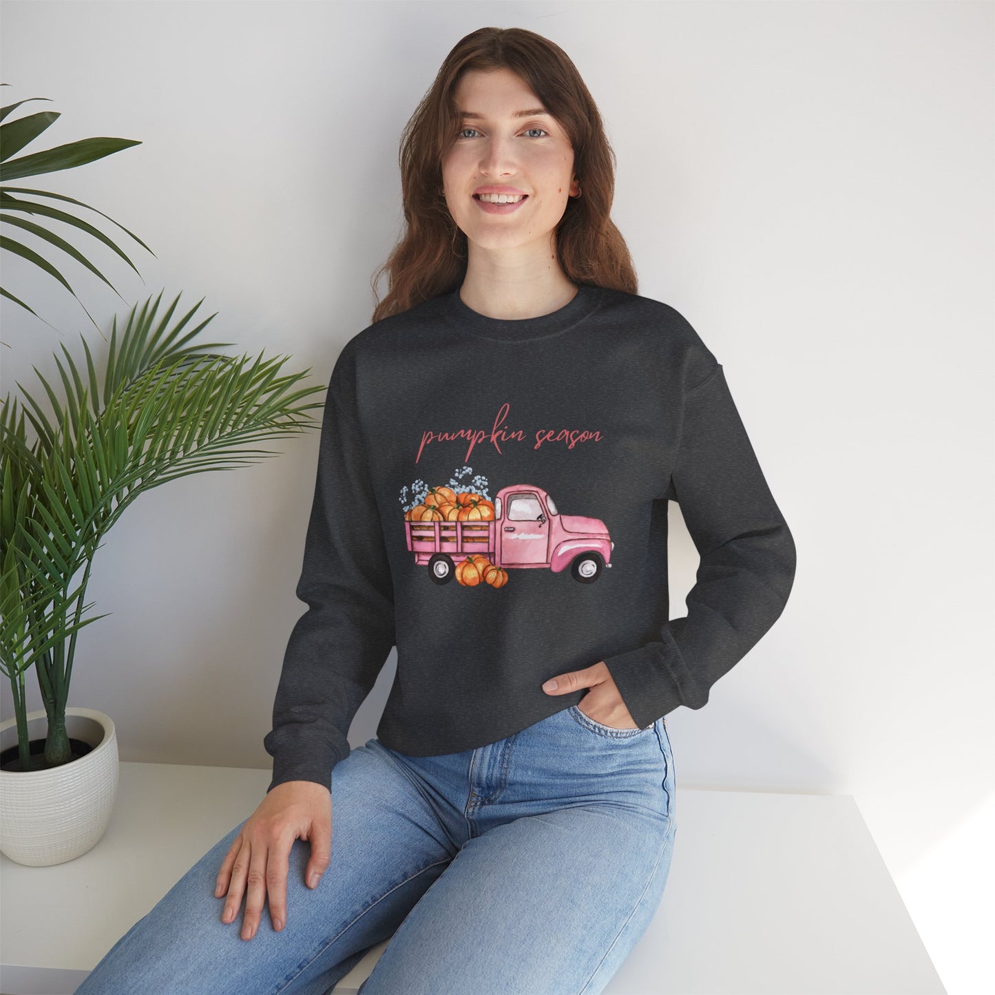 Pumpkin Season Vintage Truck Sweatshirt