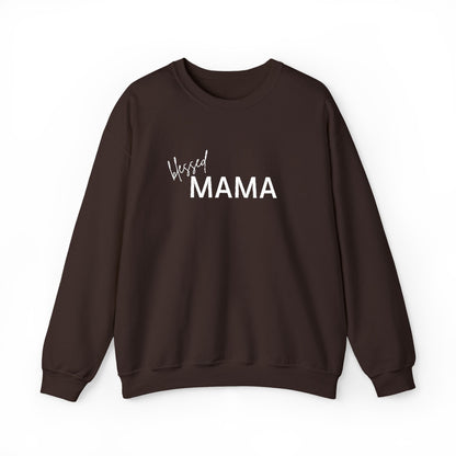 Embroidered Blessed Mama Crewneck Sweatshirt