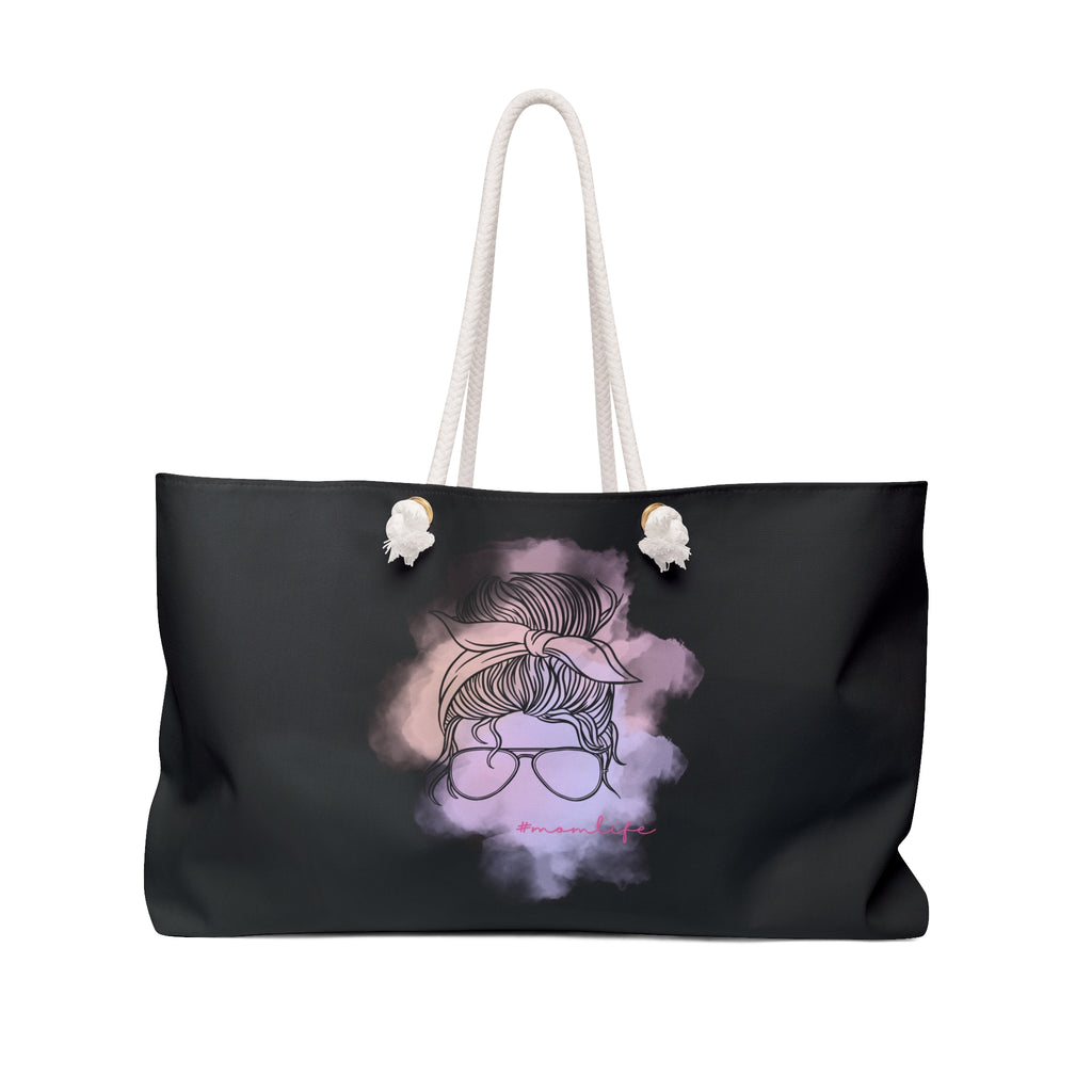 Mom Life Weekender Bag in Black