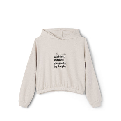 This Mama makes Cute Babies Women's Cinched Bottom Hoodie, Cozy Sweatshirt