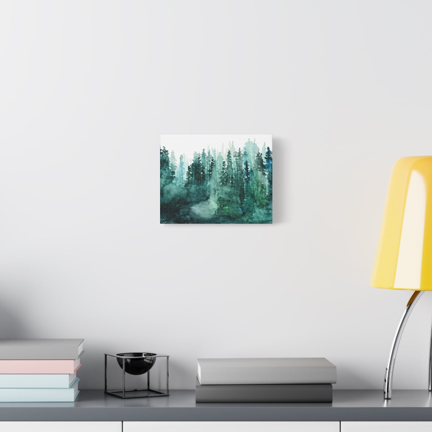 Watercolor Misty Forest Canvas Print