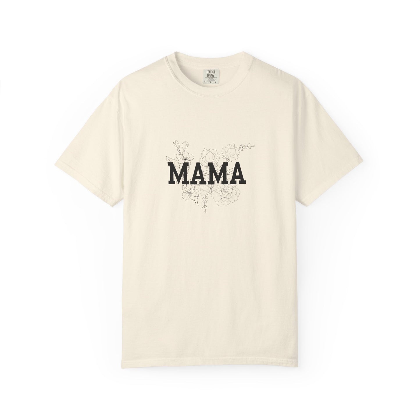 Mama Floral T‑Shirt — Distressed Script Mom Tee for Mother's Day