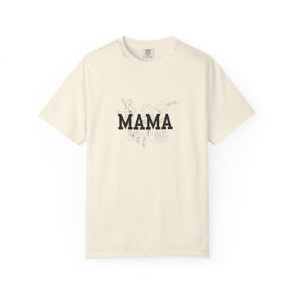 Mama Floral T‑Shirt — Distressed Script Mom Tee for Mother's Day