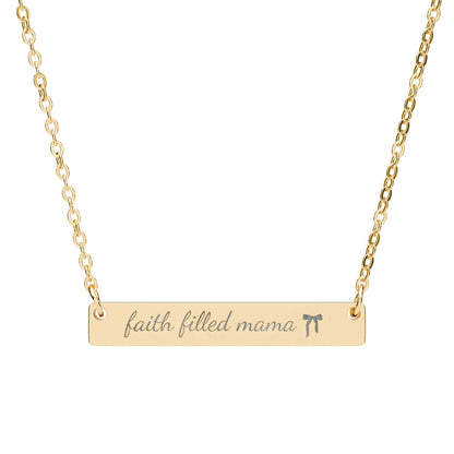 Engravable Horizontal Bar Necklace — Personalized Jewelry