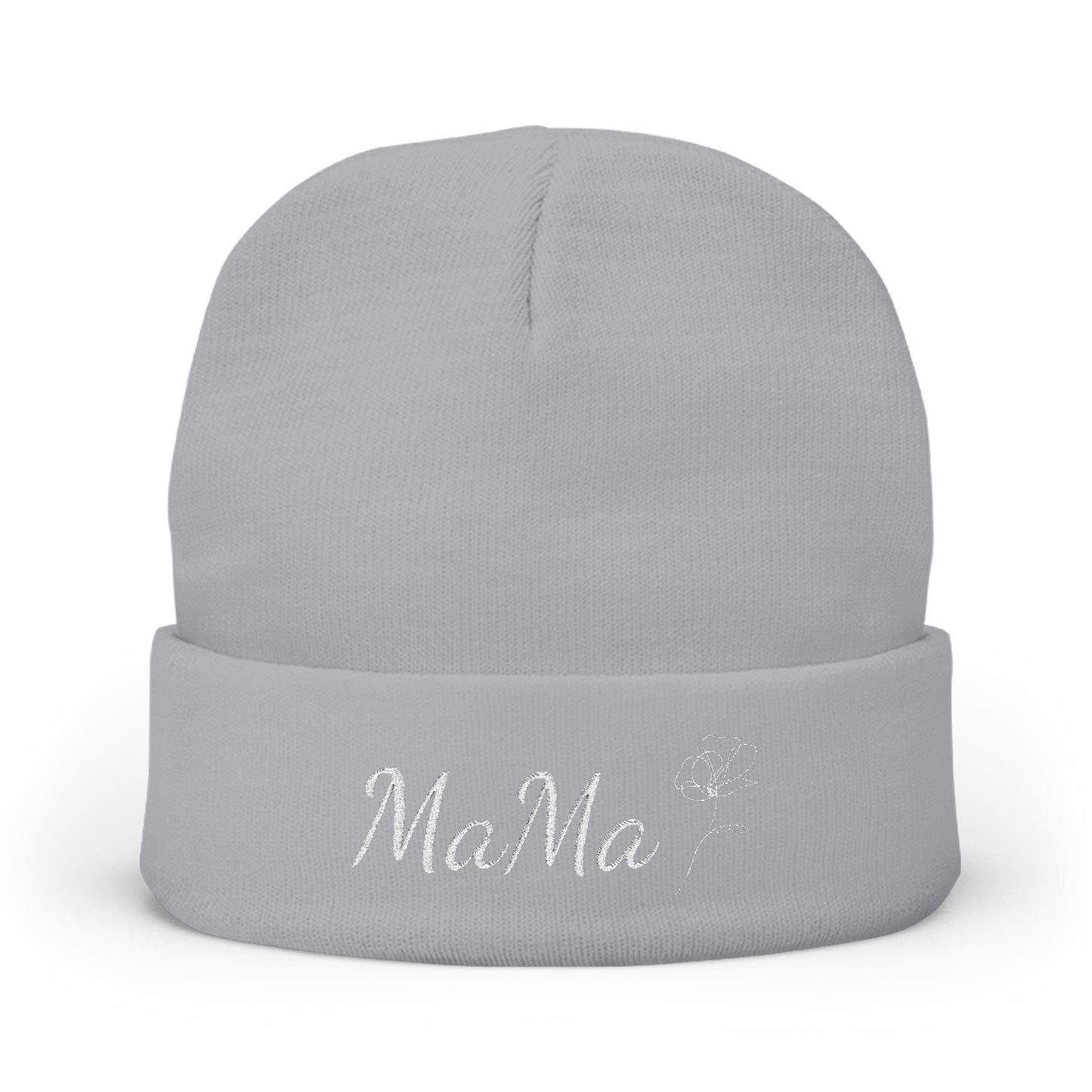 Mama Embroidered Knit Beanie