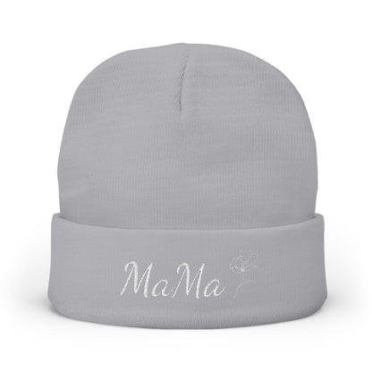 Mama Embroidered Knit Beanie