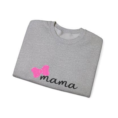Pink Bow Mama Matching Crewneck Sweatshirt