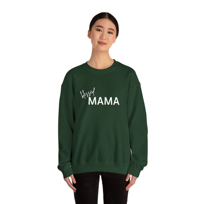 Embroidered Blessed Mama Crewneck Sweatshirt