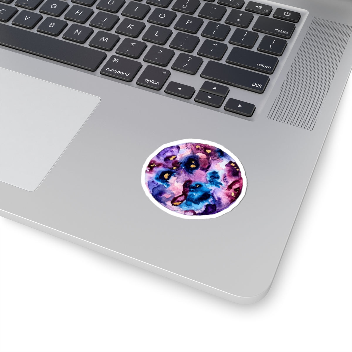 Watercolor Abstract Moon Kiss-Cut Stickers