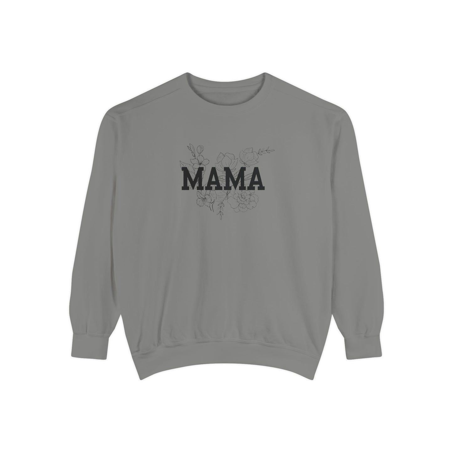 MAMA Floral Distressed Sweatshirt — Cozy Mother's Day Mom Crewneck