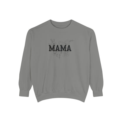 MAMA Floral Distressed Sweatshirt — Cozy Mother's Day Mom Crewneck