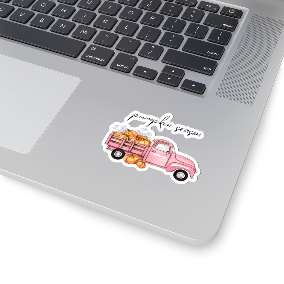 Pumpkin Season Vintage Truck Kiss-Cut Sticker