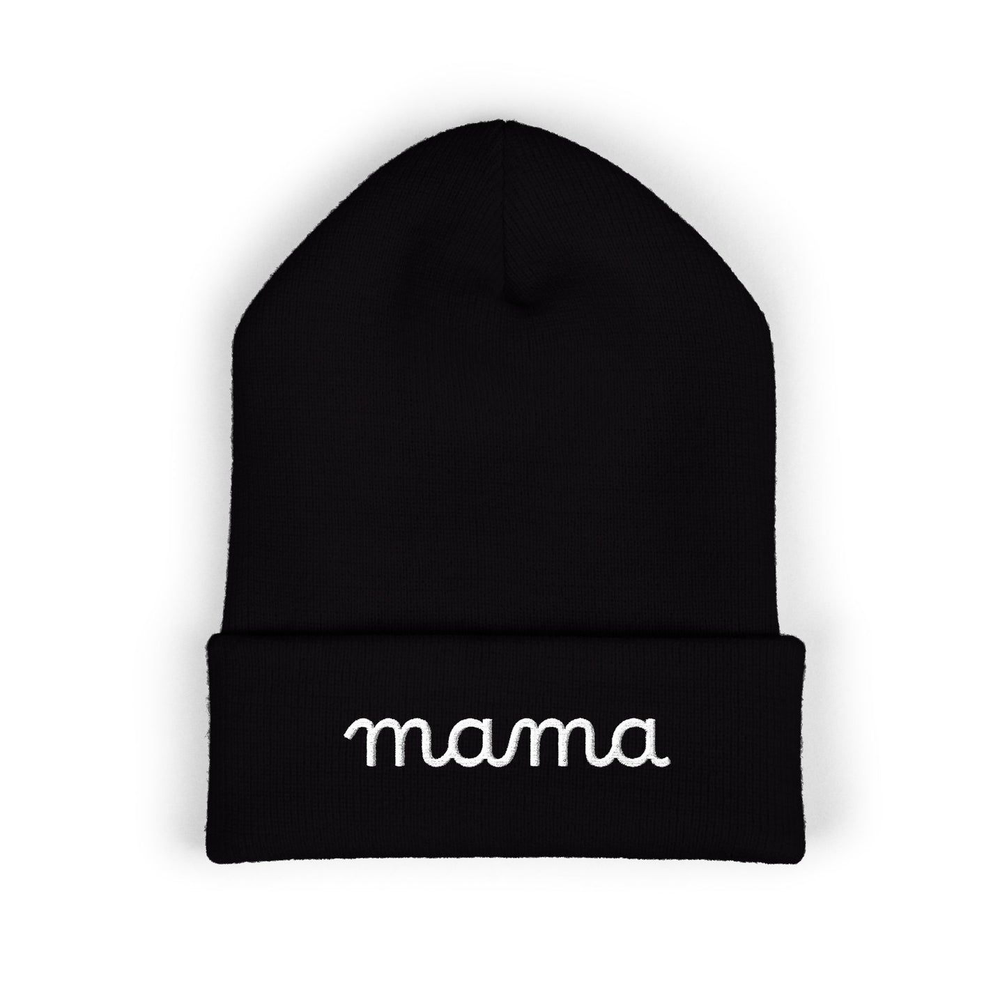 Mama Embroidered Cuffed Beanie