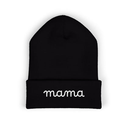 Mama Embroidered Cuffed Beanie