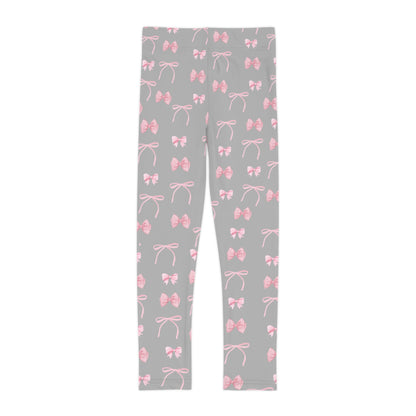 Pink Bows Girly Little Kids Leggings