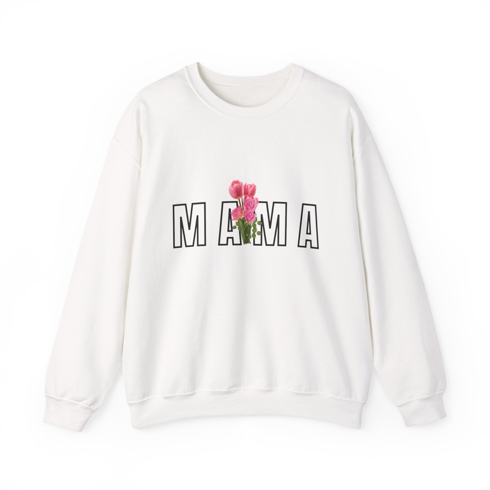 Amy Marie Mama Floral Crewneck Sweatshirt — Mom Gift for Mother's Day